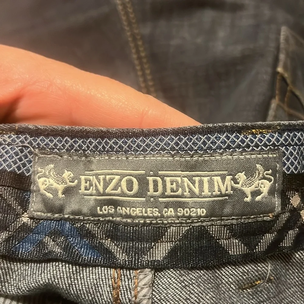 Enzo mens dark blue denim